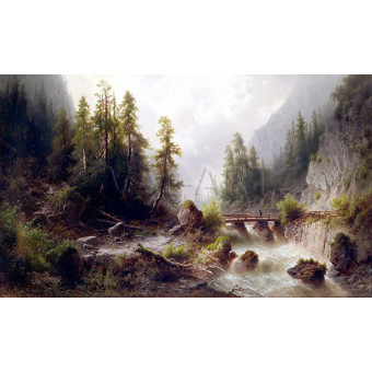 РЕПРОДУКЦИИ НА КАРТИНИ Планински поток (1893)